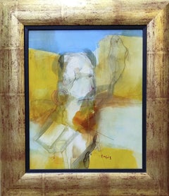 Carlos Méndez  Amarillo Azul sin titulo. pintura acrilica