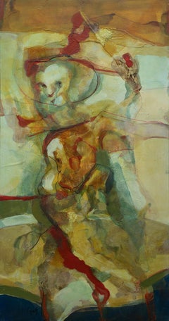 « Duende I » – Peinture acrylique, expressionnisme abstrait, encadrée, années 2000