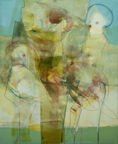 Mendez 9, 15, 2. Viento I Acrylic Painting, Abstract Expressionist, Framed