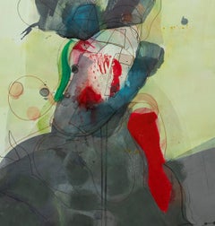 Senza titolo - Pittura acrilica, Espressionismo astratto, Incorniciato, anni '1990