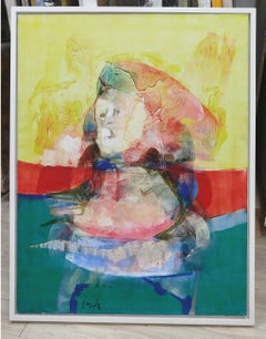 Tae I, Acrylgemälde, abstrakter Expressionismus, gerahmt, 1990er Jahre
