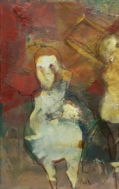 Volandas II Acrylic Painting, Abstract Expressionist, Framed, 2000s