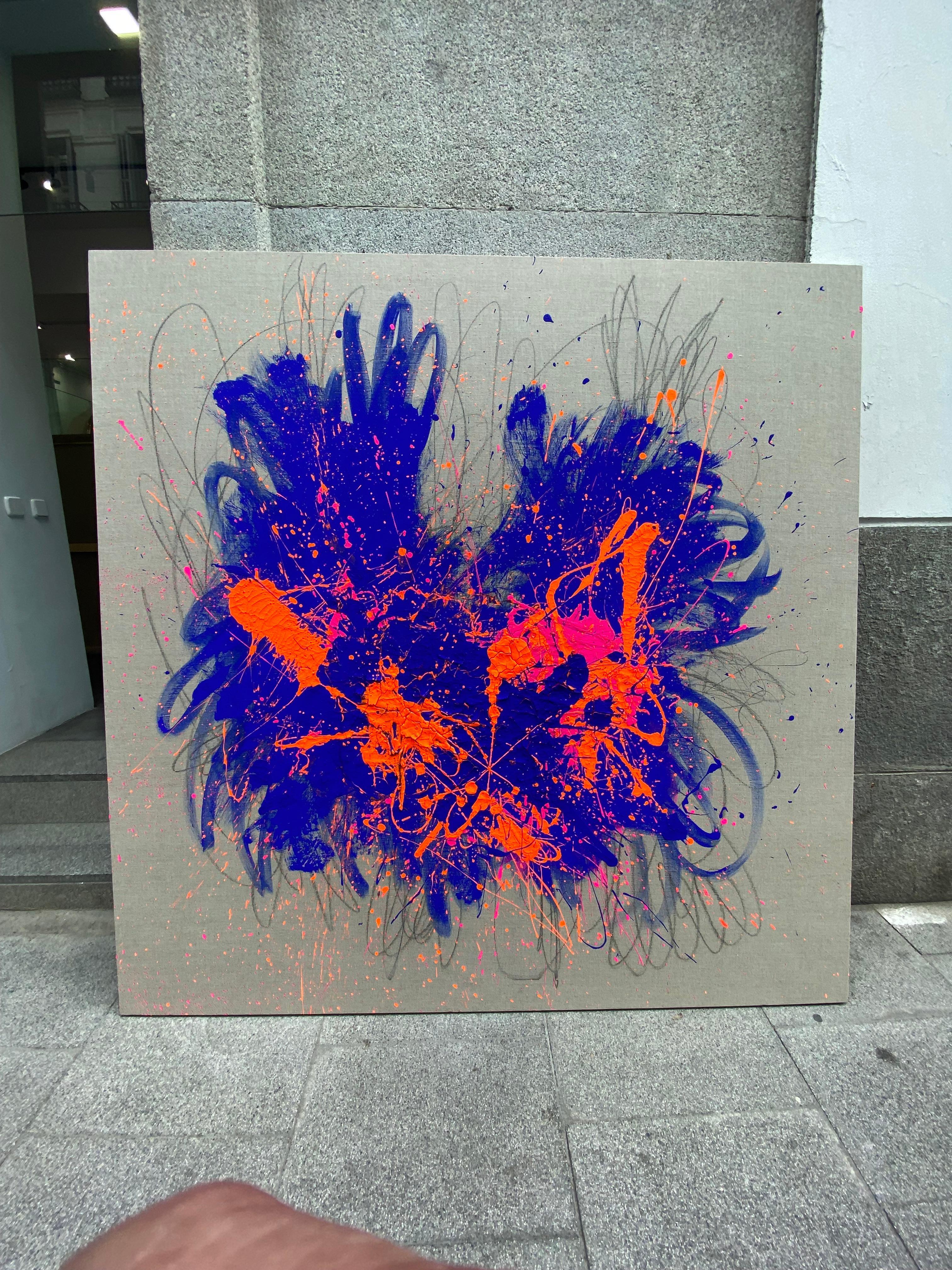 Big bang Abstract 1 - Painting by Carlos Mercado