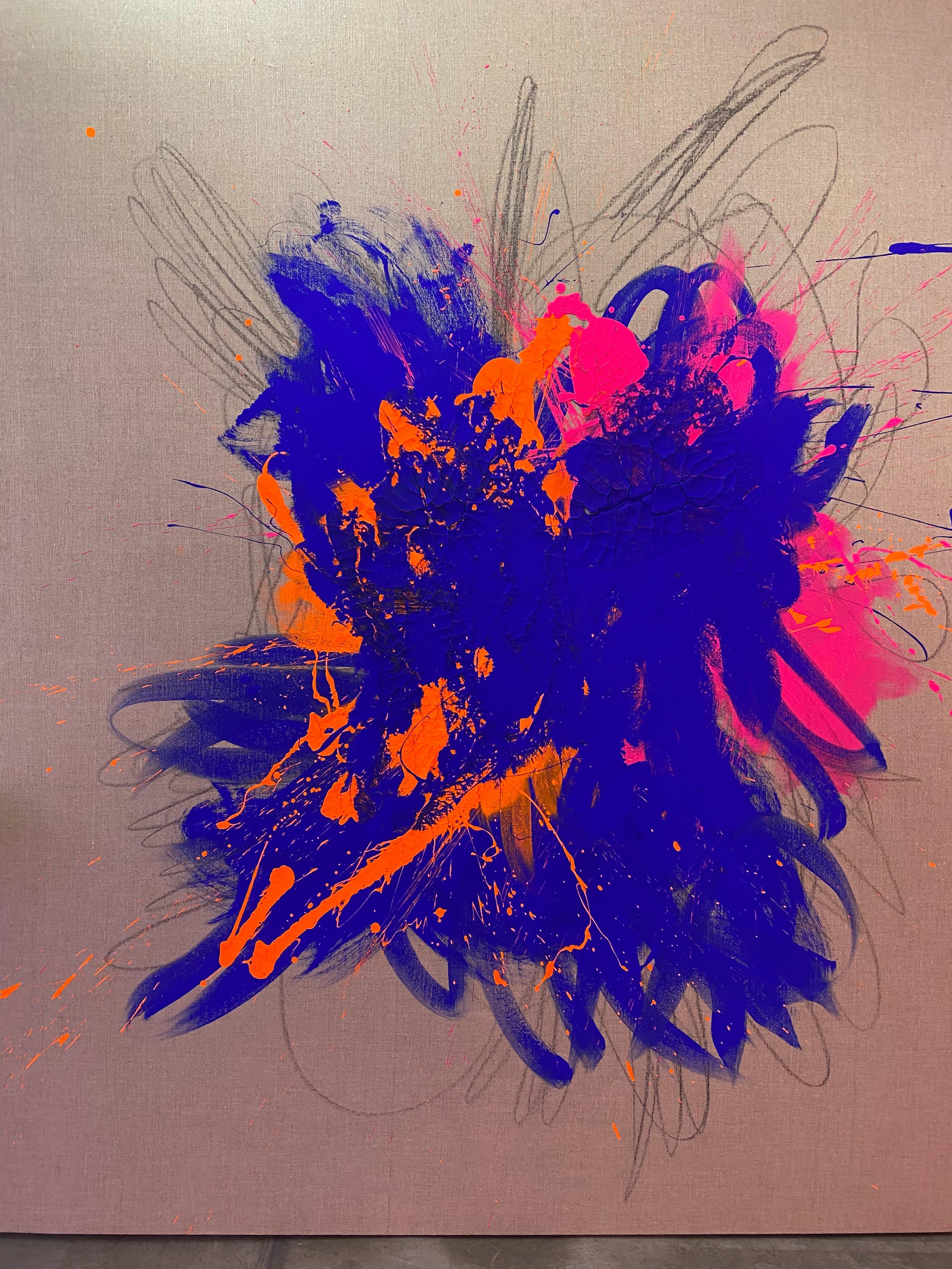 Carlos Mercado Abstract Painting - Big bang Abstract 2