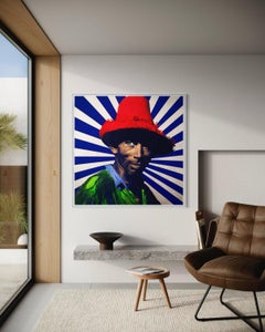 Carlos Mercado Contemporary Figurative Photographic Mixed Media Portrait Canvas