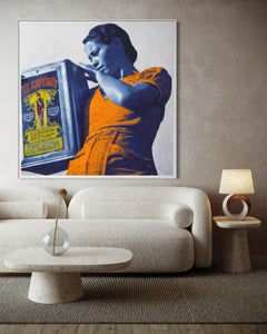 Carlos Mercado Figurative Photographic Mixed Media Portrait Vintage Iconography