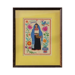 Plate 11: a Purépecha (or Tarascan) Woman from the State of Michoacán Silkscreen