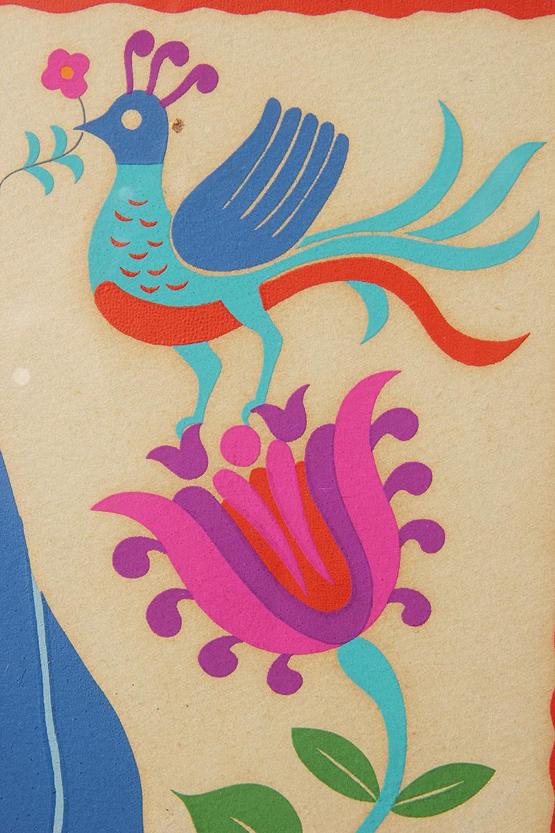Plate 11: a Purépecha (or Tarascan) Woman from the State of Michoacán Silkscreen - Folk Art Print by Carlos Mérida