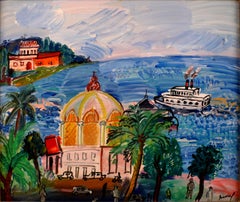 "Casino", 20th Century Oil on Canvas by Spanish Artist Carlos Nadal