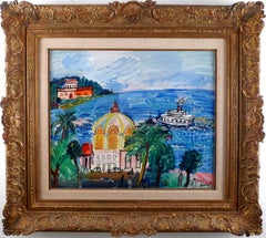 Used "Casino", 20th Century Oil on Canvas by Spanish Artist Carlos Nadal