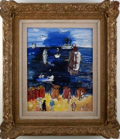 "La Mer", 20th Century oil on paper laid on canvas by Spanish artist Carlos Nadal