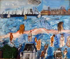 « Mer de Lumire »:: acrylique sur toile de l'artiste espagnol Carlos Nadal:: XXe siècle