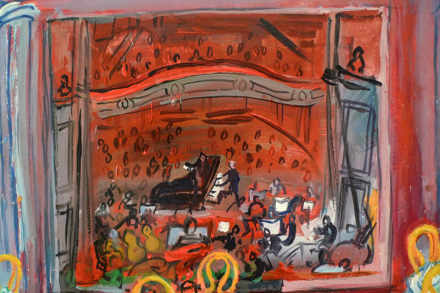 „Teatro Comedor“, Ölgemälde auf Leinwand des spanischen Künstlers Carlos Nadal, 20. Jahrhunderts im Angebot 4