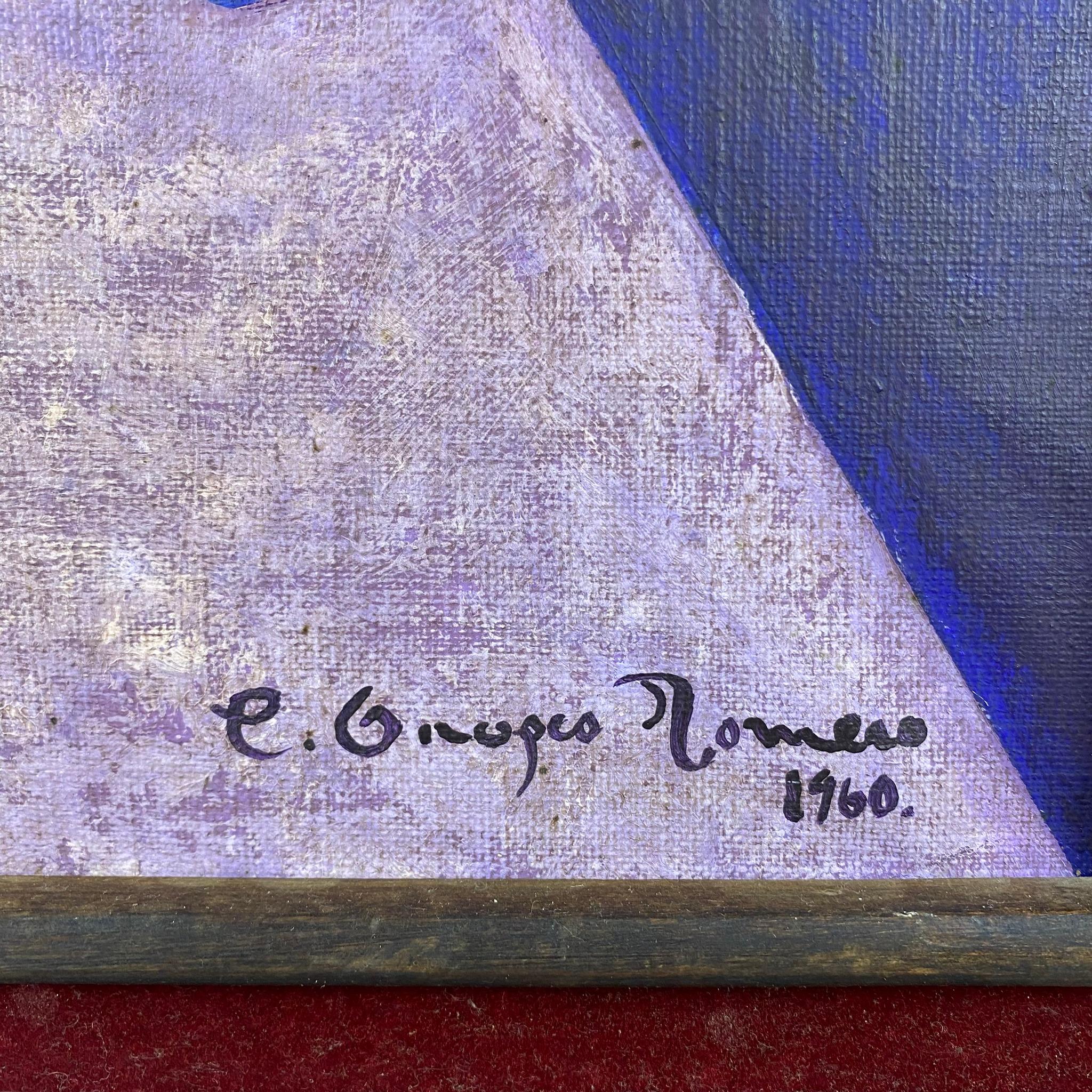 Carlos Orozco Romero, ungestepptes Ölgemälde auf Leinwand (Moderne der Mitte des Jahrhunderts) im Angebot