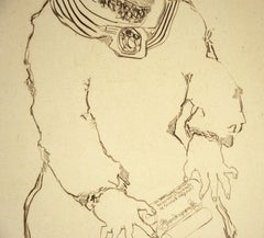 "Lope de Aguirre" Etching of Spanish Conquistador by Carlos Poveda