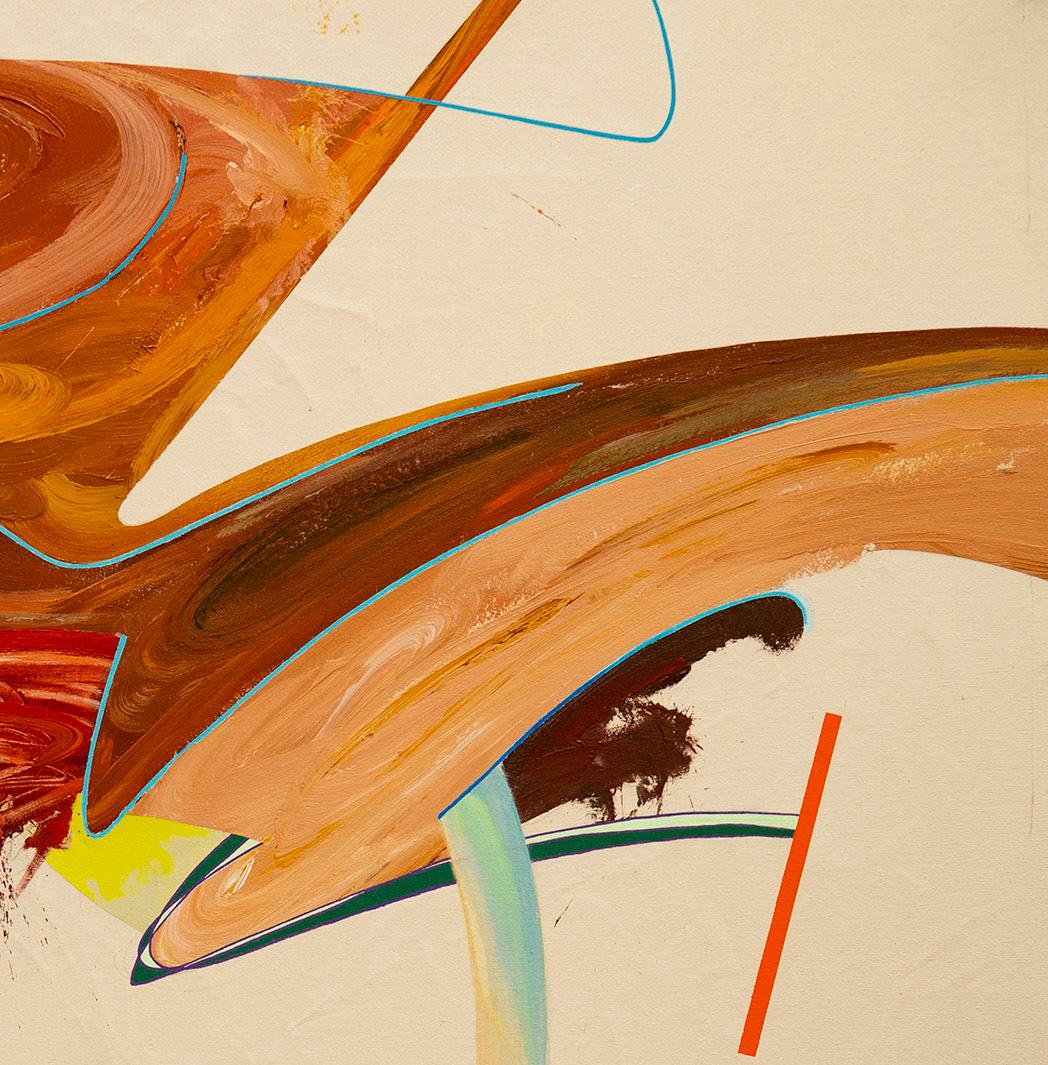 Ohne Titel 11, gestisch, Nuancen, warme Töne, Violett, Blau (Abstrakt), Painting, von Carlos Puyol