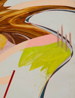 Sin título 15 (acrílico abstracto sobre lienzo, brillante, textura, gestual)