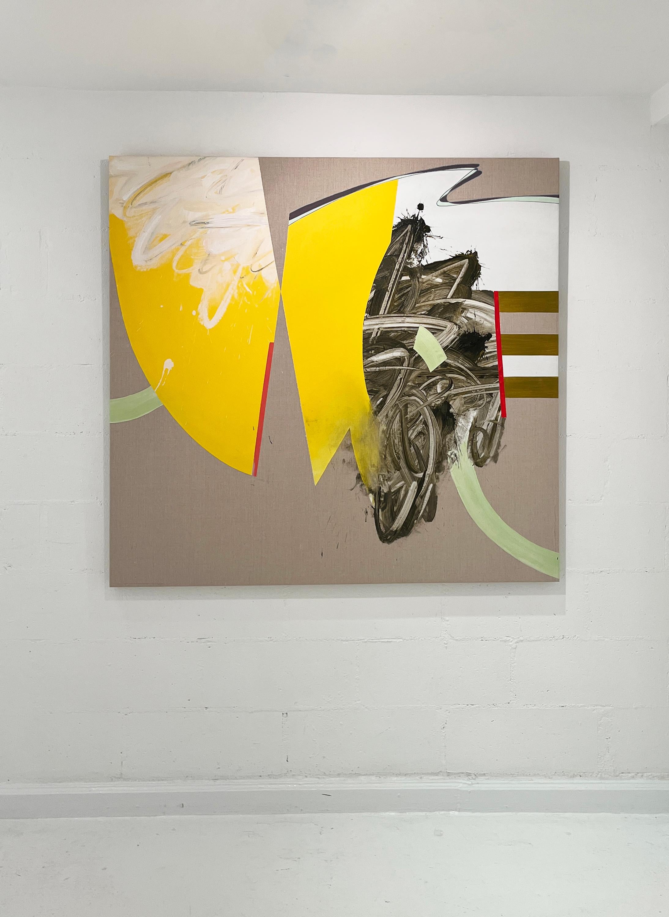 Ohne Titel 36, abstraktes Gemälde, farbenfrohes  – Painting von Carlos Puyol