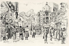 "Les boulevards" original etching