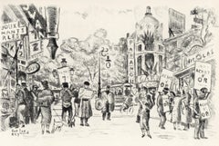 "Les boulevards" grabado original