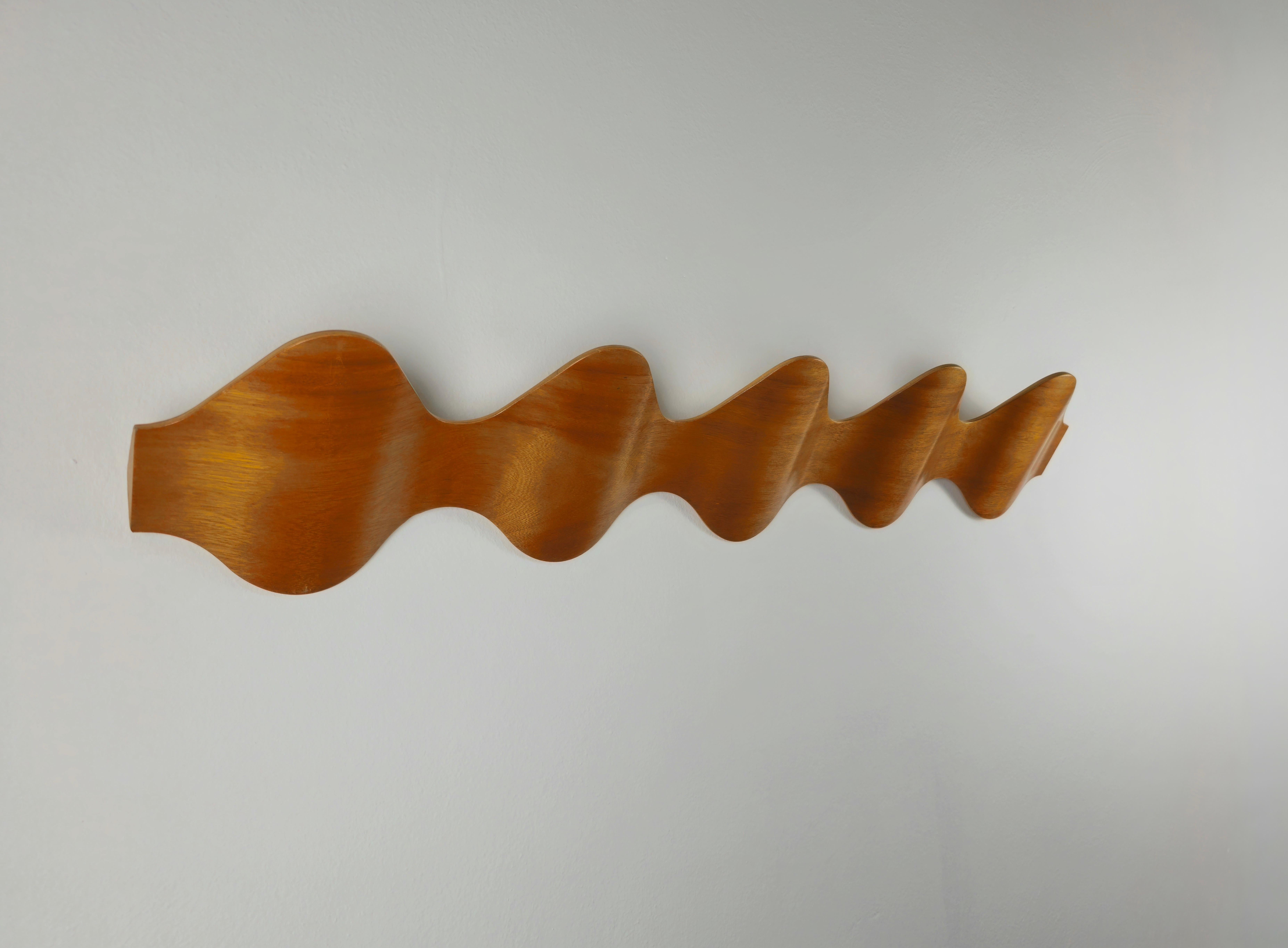 20th Century Carlos Riart Spain 1990s Mid-Century Modern Wooden Wall Coat Rack Ona For Sale