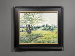 Carlos Rios, "Spring Pasture" 20x24 Peaceful Vivid Landscape Oil Painting