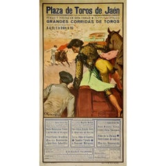 Cartel taurino original de 1935 - Plaza de Toros de Jaén