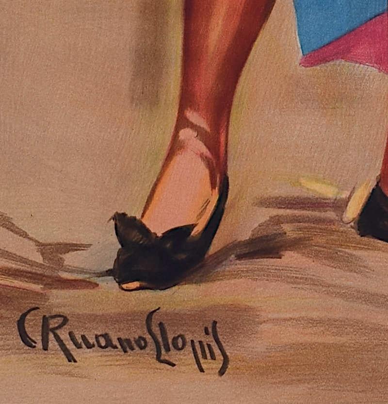 Poster della corrida - Granada, 9 giugno 1947 - Print Marrone di Carlos Ruano Llopis