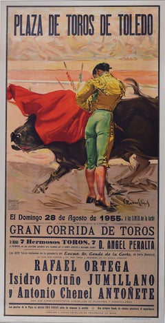 Bullfighting Poster with Antoñete - Toledo, 28 August 1955