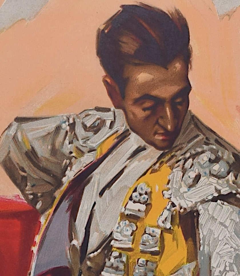 Bullfighting Poster with Manolete - Valencia, 31 July 1941 - Print di Carlos Ruano Llopis