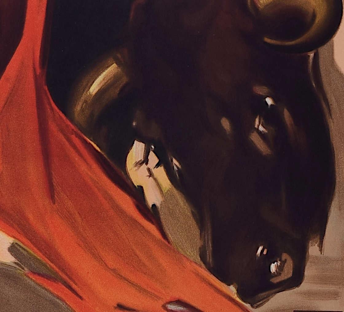 Carlos Ruano Llopis (1878-1950)
Poster originale della corrida vintage
Marzo 1953
107cm x 53cm

Carlos Ruano Llopis nacque nel 1878 a Orba, in Spagna, dove sarebbe diventato un celebre pittore e cartellonista di corride. An ha iniziato la sua