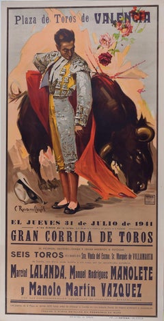 Bullfighting Poster with Manolete - Valencia, 31 July 1941