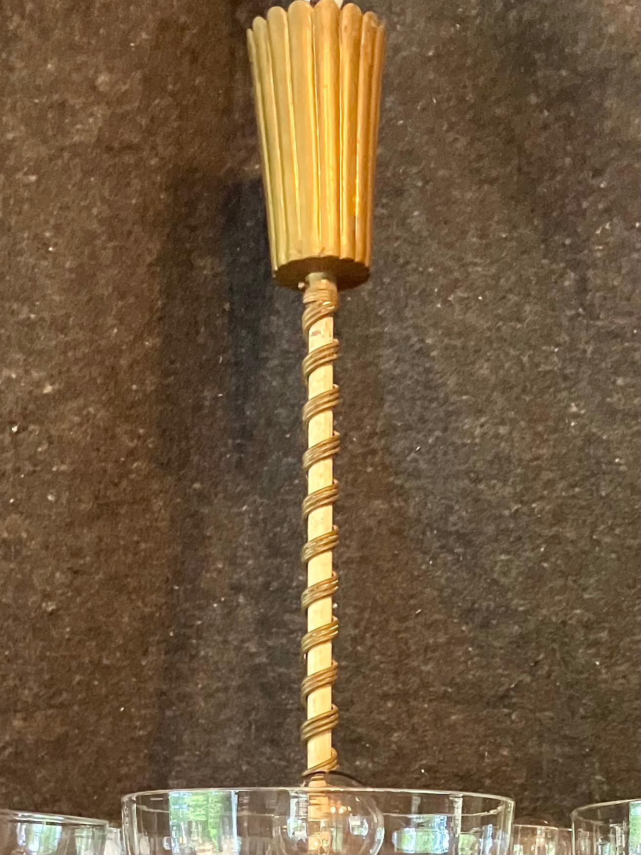 Carlos Scarpa Fünfarmiger Kronleuchter im Angebot 1