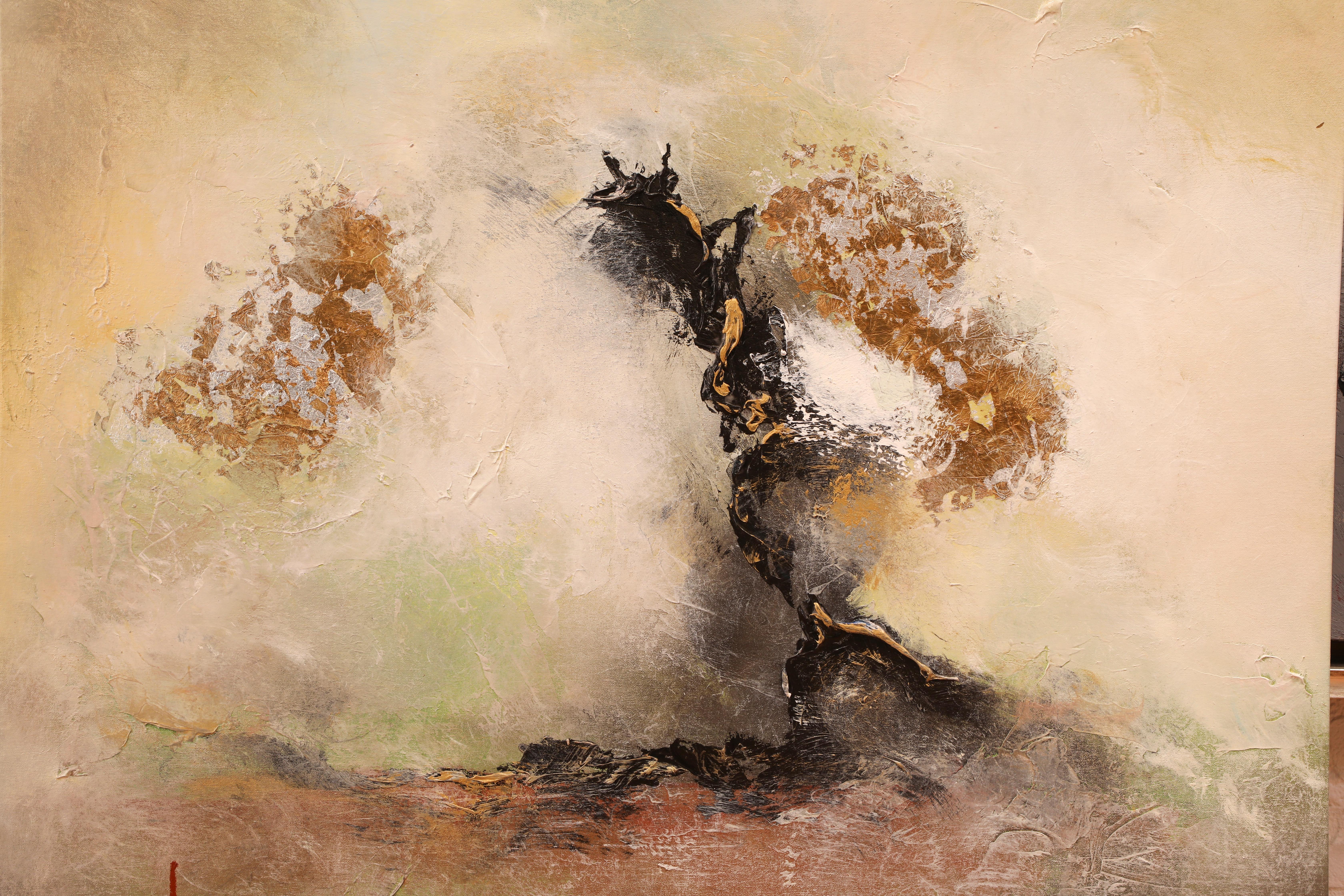 Cinquanta Front - Abstract Painting Beige di Carlos Tirado
