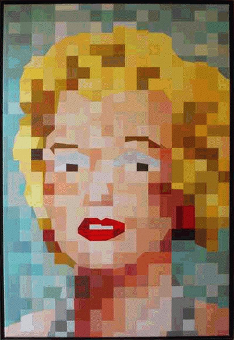 Carlos Tirado Figurative Painting -  Marilyn After Andy Warhol, 2008 