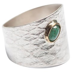Anello Carlota Guardia Reptilia Aventurine in argento e oro giallo