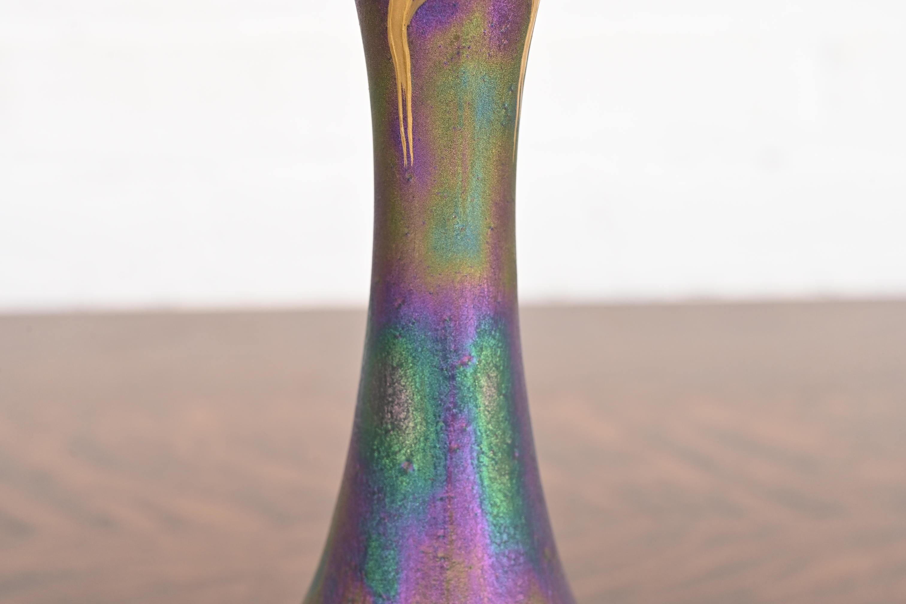Carlsbad Austrian Art Nouveau Porcelain Iridesecent Vase, Late 19th Century For Sale 5