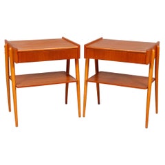 Carlström & Co Möbelfabrik Paire de tables de nuit modernes du milieu du siècle dernier