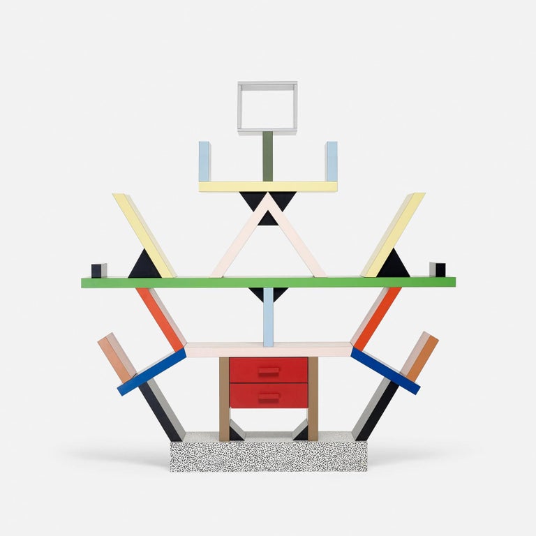 Carlton Bookcase Roomdivider by Ettore Sottsass for Memphis, 1981 at