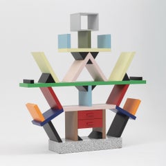 Bibliothèque Carlton par Ettore Sottsass, Post Design Modern, Italie, 1981