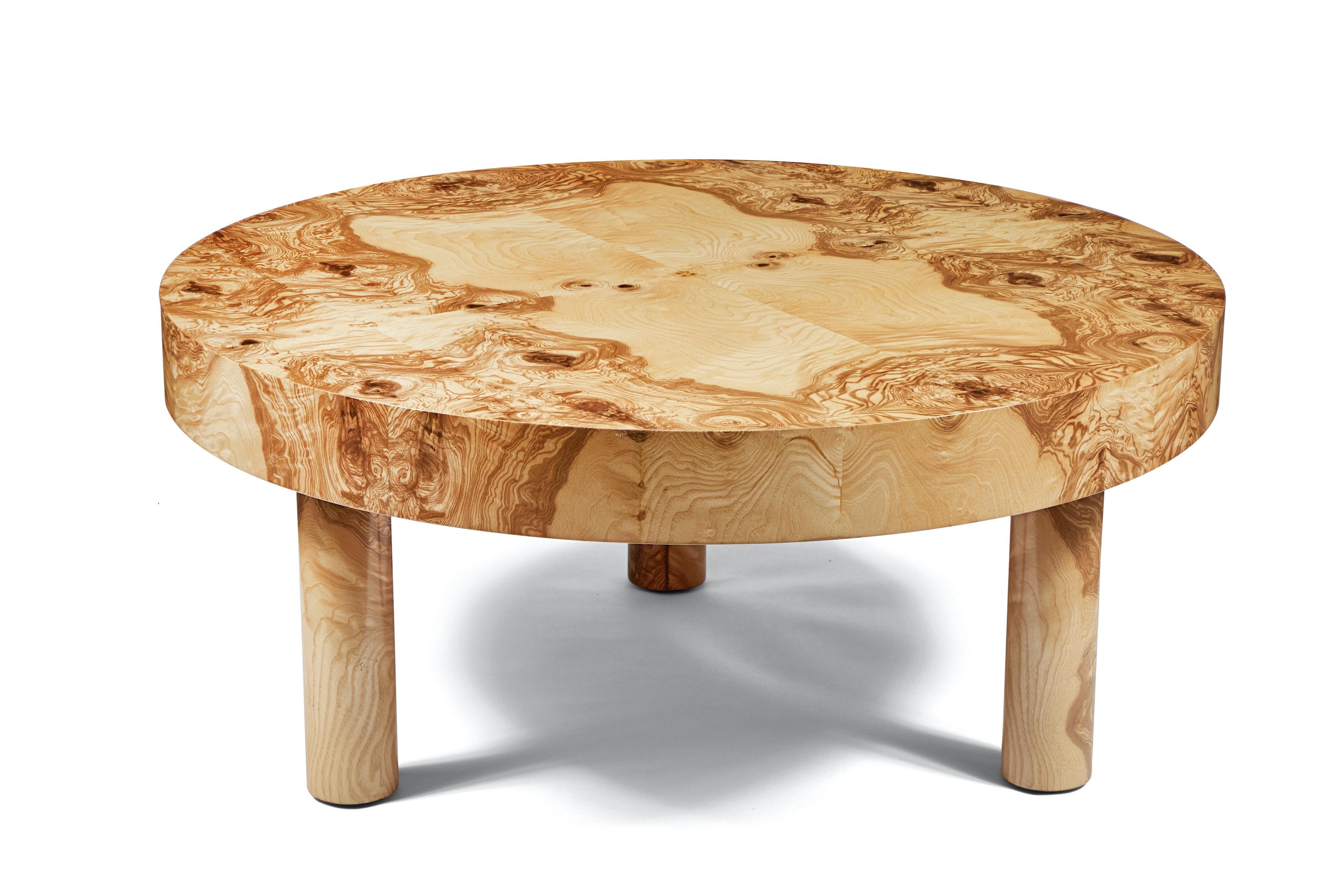 Figural woods and casual, clean lines combine in our Carlton Table, shown here in our Natural Burl Wood finish. 

Dimensions: 16