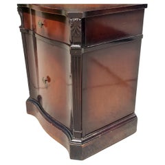 Carlton House Chippendale Style Fruitwood Bedside Tables a Pair