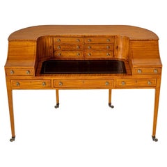 Carlton House Desk Satinwood 1880