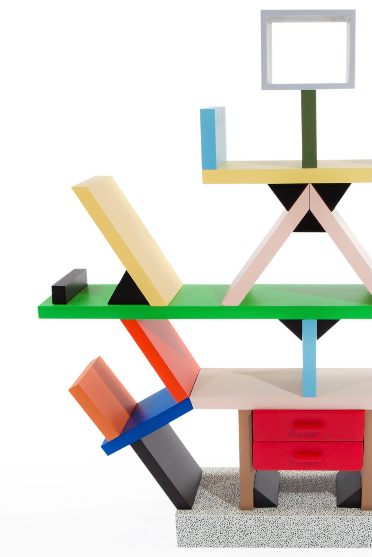 Post-Modern 'Carlton' Room Divider and Bookcase by Ettore Sottsass for Memphis Milano, Italy For Sale