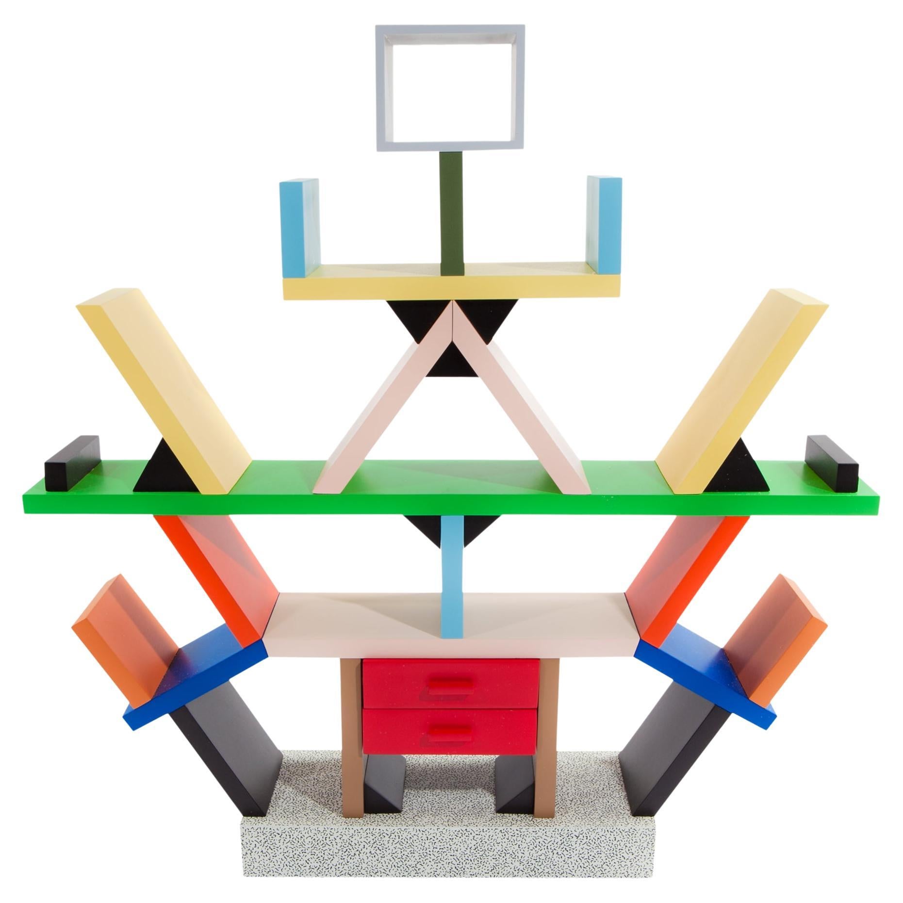 Diviseur de pièce et bibliothèque Carlton d'Ettore Sottsass pour Memphis Milano, Italie