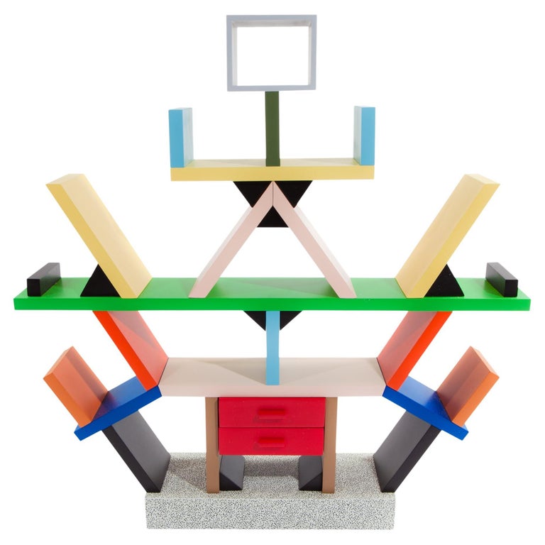 Carlton Wood Miniature Bookcase by Ettore Sottsass for Memphis Milano  Collection For Sale at 1stDibs | carlton wood splitter, memphis milano  carlton, miniature book shelf