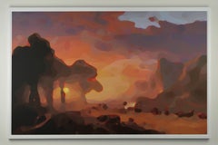 Landschaftsgemälde (nach Bierstadt)