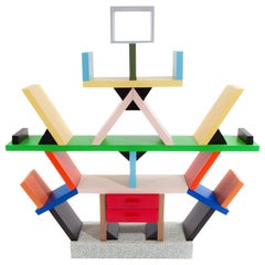 Étagère ou séparateur de pièce « Carlton » d'Ettore Sottsass pour Memphis, Italie, 1981