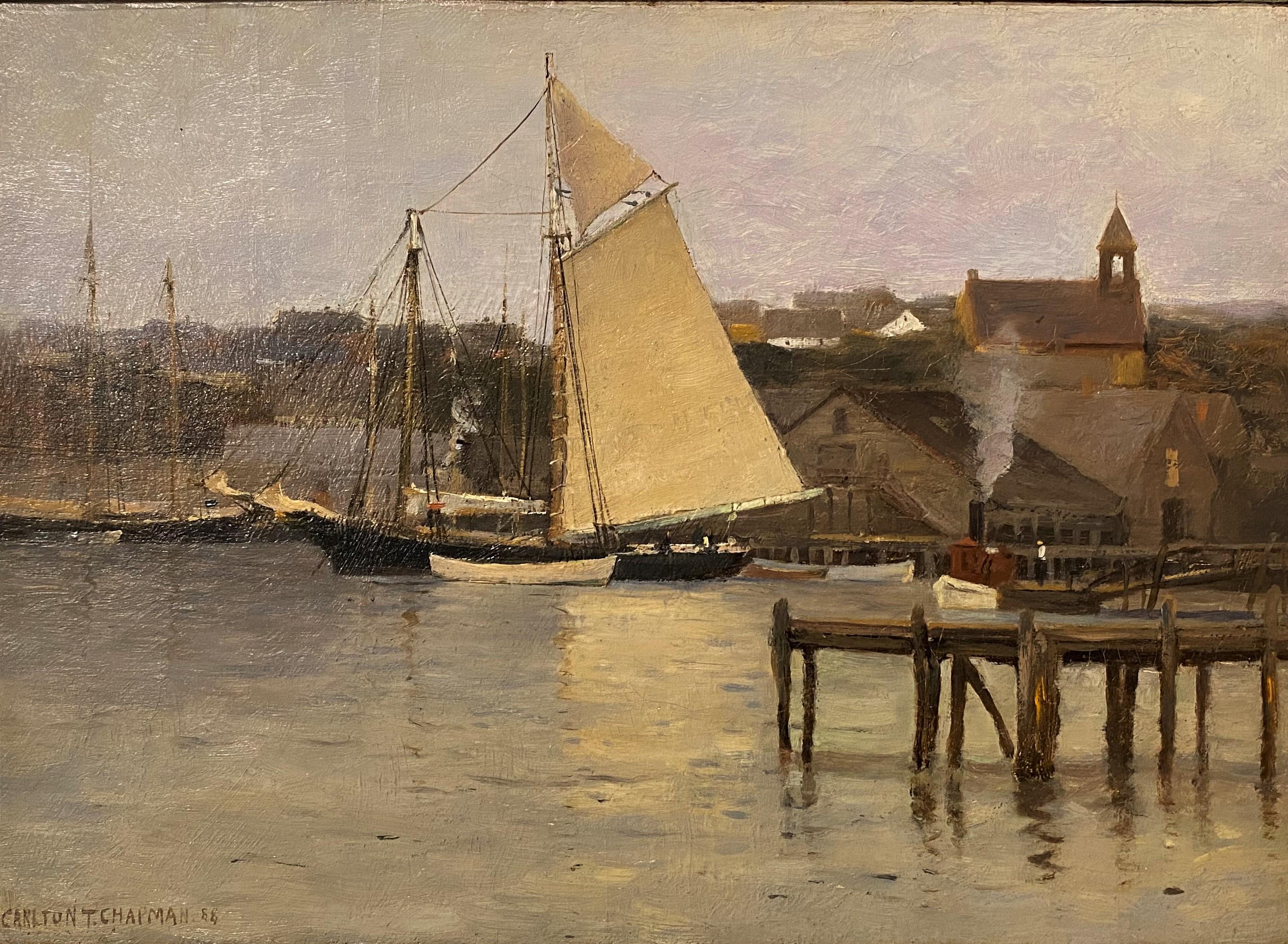 Gloucester Harbor - Painting by Carlton Theodore Chapman