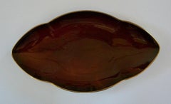 CARLTON WARE - Rouge Royale - Art Deco Gilt Ceramic Tray - U.K. - Circa 1970's